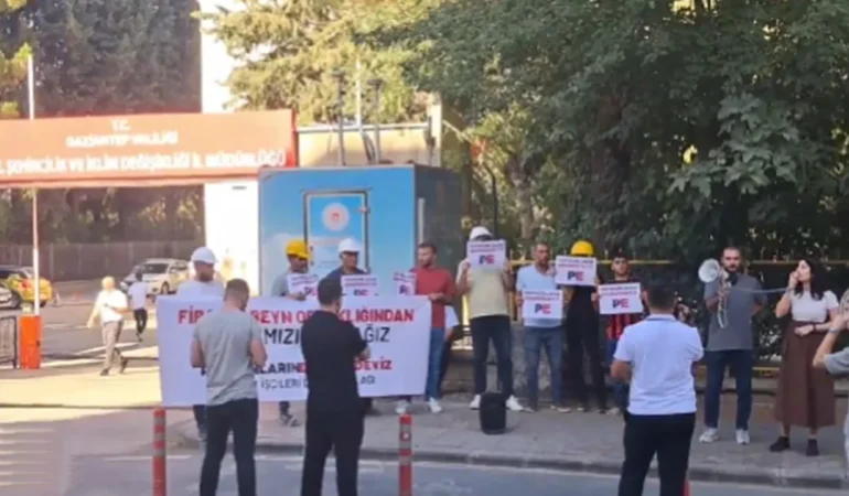 Deprem konutları işçileri Gaziantep’te direnişe geçti: Tehditlerinize boyun eğmeyeceğiz, hakkımızı verin
