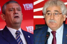 Özgür Özel ve Mehmet Tüm karşı karşıyao