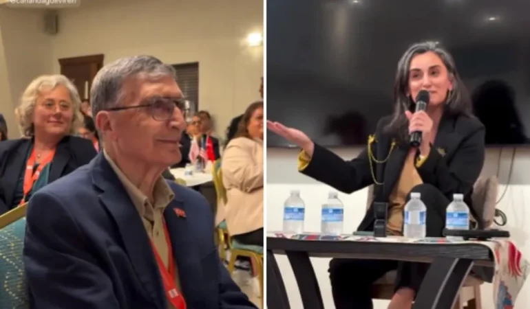 Prof. Dr. Aziz Sancar ve Prof. Dr. Canan Dağdeviren aynı sahnede “Kara Toprak” söyledi