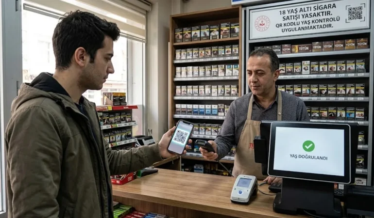 Sigara satışında T.C. kimlik yerine QR kodlu yaş doğrulaması